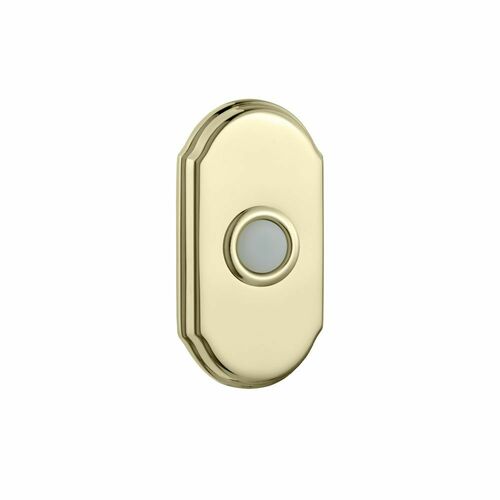 Baldwin 4862003 Arch Bell Button - Lifetime Brass Finish