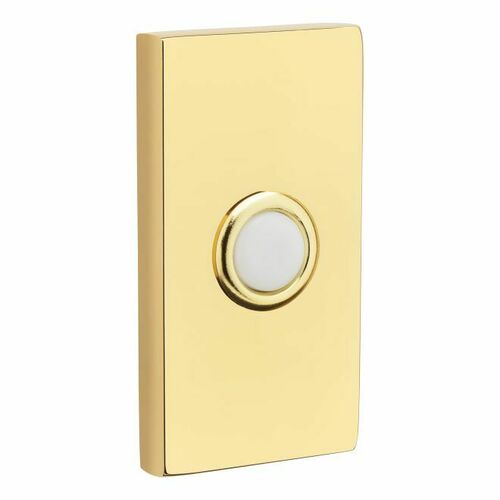 Baldwin 4863003 Contemporary Brass Finish Bell Button
