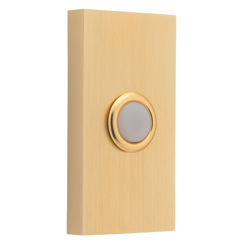 Baldwin 4863044 Contemporary Satin Brass Bell Button