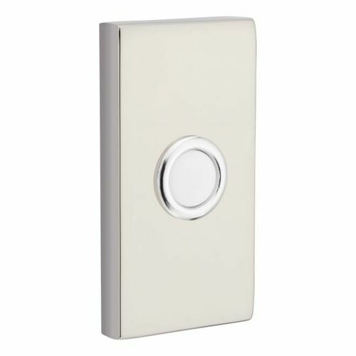Baldwin 4863055 Contemporary Bell Button - Lifetime Bright Nickel Finish