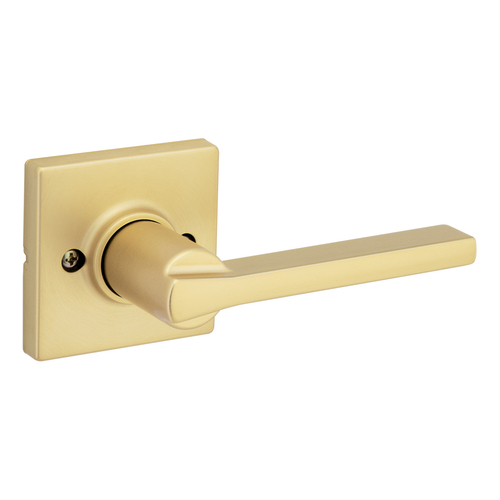 Kwikset 488CSLSQT-4 Casey Lever Half Dummy with Square Rose Satin Brass Finish