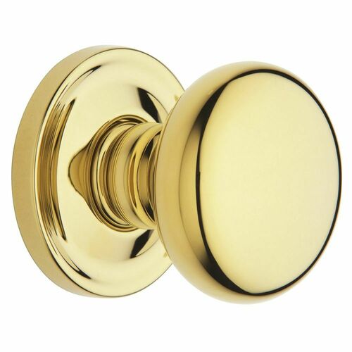 Baldwin 5015003PRIV Privacy Lock 5015 with 5148 Rose, Lifetime Brass Finish