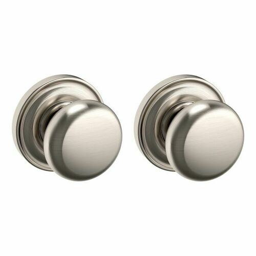 Baldwin 5015056PASS 5015 Classic Knob 5048 Rose Passage Lock, Satin Nickel, 2-3/8