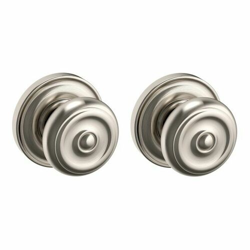 Baldwin 5020056PASS 5020 Colonial Knob 5048 Rose Passage Lock, Satin Nickel, 2-3/8