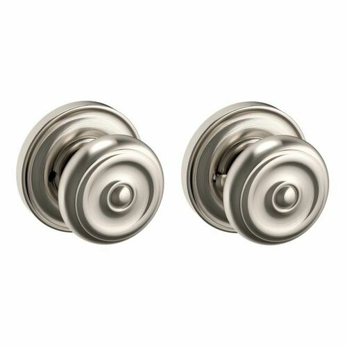 Baldwin 5020056PRIV 5020 Colonial Knob 5148 Rose Privacy Lock, Satin Nickel, 2-3/8