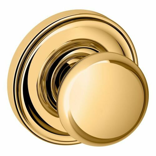 Baldwin 5030031IDM 5030 Knob 5048 Rose Half Dummy Lock, Unlacquered Brass Finish