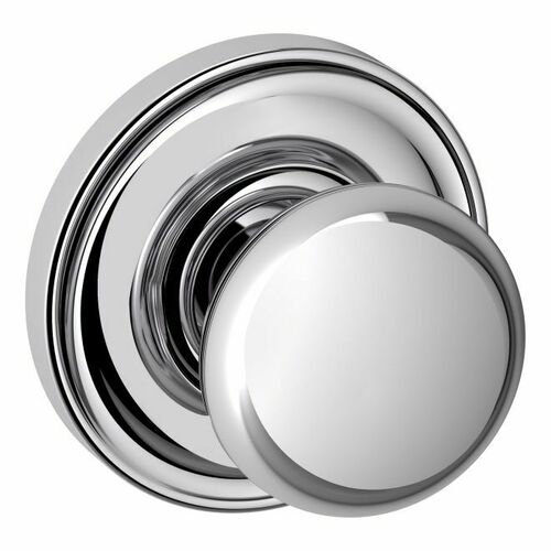 Baldwin 5030260IDM 5030 Knob with 5048 Rose Half Dummy Lock - Bright Chrome Finish
