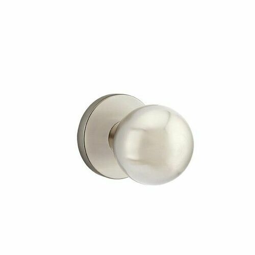 Emtek 5059ORUS15 Satin Nickel Orb Dummy Knob Pair with Disk Rose for 1.25