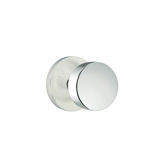 Emtek 5059ROUUS26 Polished Chrome Round Knob Dummy Pair with Disk Rose for 1.25