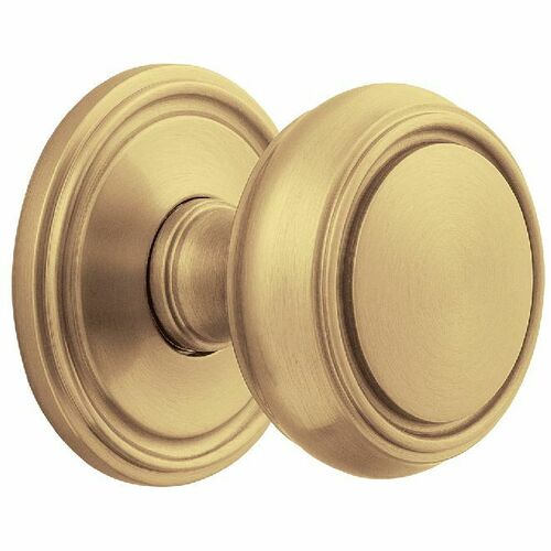 Baldwin 5068033PASS 5068 Vintage Brass Passage Knob with 5070 Rose, 2-3/8