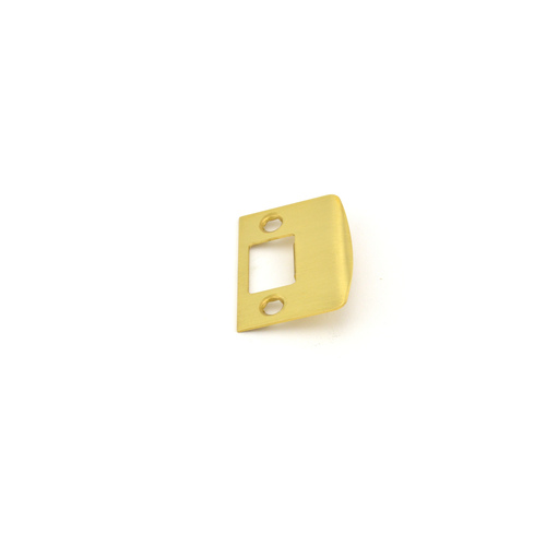 Baldwin 5510060FSTR Satin Brass Full Lip Strike with Brown Finish