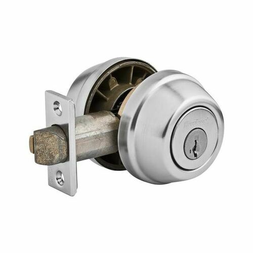 Kwikset 599-26DS Double Cylinder Deadbolt with SmartKey, SCAL Latch 3028 Strike, Satin Chrome