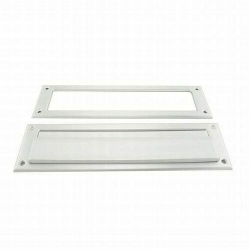 Ives 620PA28 Aluminum Mail Slot with Spring-Loaded Front and Open Back Finish