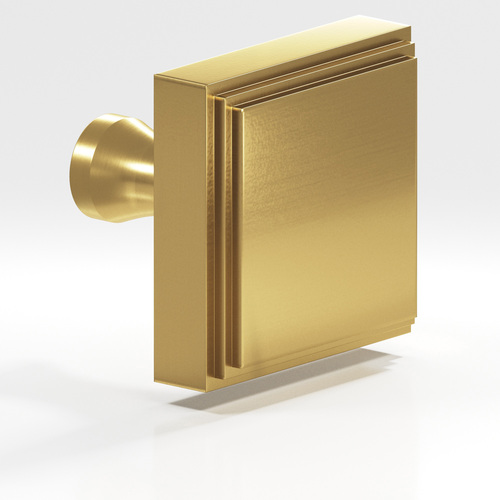 Colonial Bronze 6244 624 Series Square Cabinet Knob, Satin Brass, 1-1/4