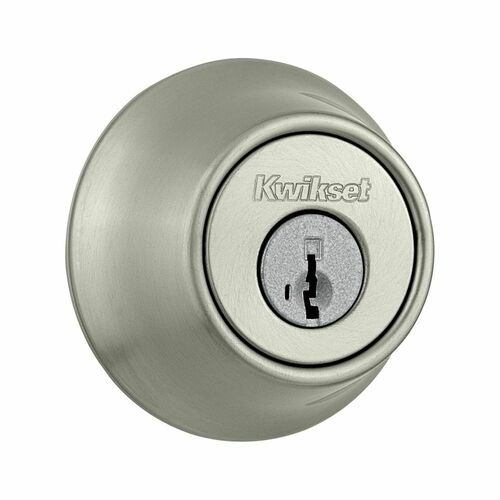 Kwikset 660-15S.FD.DS.LK.23155 20 Min UL Rated SmartKey Deadbolt with Satin Nickel Finish and Full Lip Strike