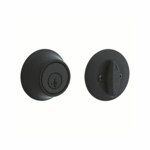 Kwikset 660-514S.FD.DS.LK.23155 20 Min UL Rated SmartKey Single Cylinder Deadbolt, Matte Black Finish