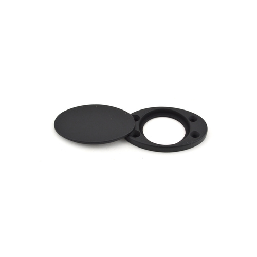 Baldwin 6755190 Satin Black Cylinder Lock Cover Plate