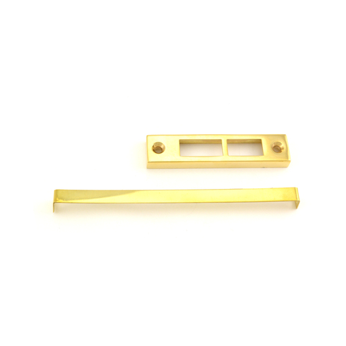 Baldwin 6897031 Rabbeted Strike - Unlacquered Brass Finish