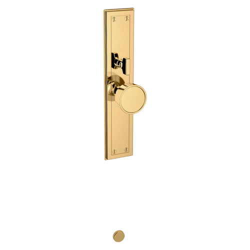 Baldwin 6946031ENTR Hollywood Hills Single Cylinder Mortise Lock Trim, Unlacquered Brass