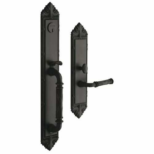 Baldwin 6952102RENT Edinburgh Right Hand Single Cylinder Mortise Lock Trim - Oil Rubbed Bronze