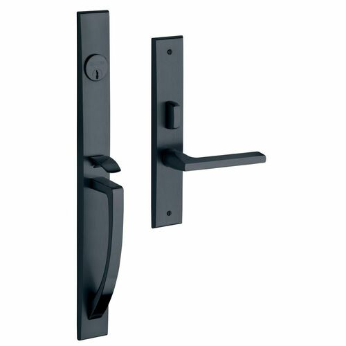 Baldwin 6966102LENT Lakeshore Left Hand Single Cylinder Mortise Lock Trim, Oil Rubbed Bronze