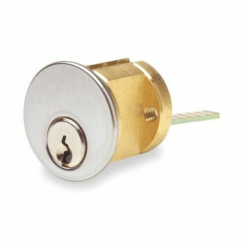 Dormakaba 7075KS1026D Keyed Different 5-Pin Rim Cylinder, Kwikset Keyway, Satin Chrome Finish