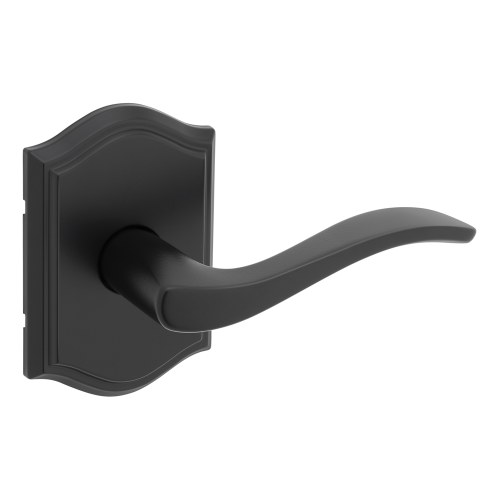 Kwikset 720SELART-514 Sedona Lever Capetown Rose Passage Lock, Matte Black, 6AL Latch