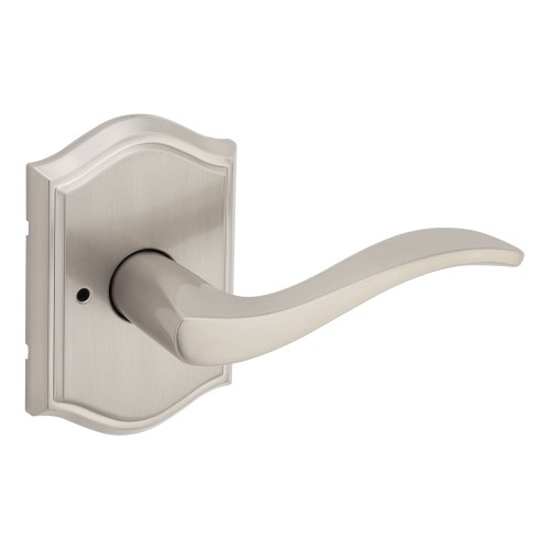 Kwikset 730SELART-15 Sedona Lever Capetown Rose Privacy Lock, Satin Nickel, 6AL Latch, RCS Strike