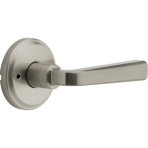 Kwikset 730TDLTRCT-15 Trafford Lever Privacy Lock, Rectangle Rose, Satin Nickel, 6AL Latch