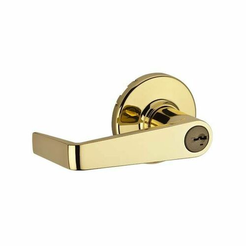 Kwikset 756KNL-3S Kingston Light Commercial Keyed Entry Lock with SmartKey, Bright Brass Finish
