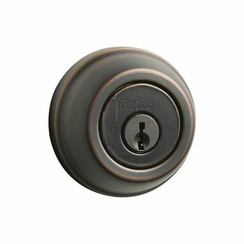 Kwikset 780-11P.STRKP Single Cylinder Deadbolt with 6AL Latch STRKP Strikes, Venetian Bronze