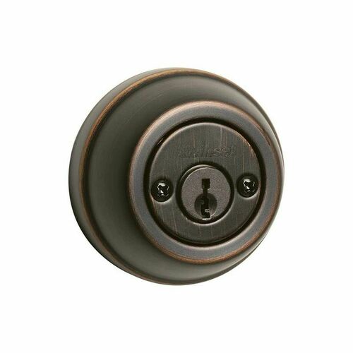 Kwikset 785-11P.STRKP Double Cylinder Deadbolt with 6AL Latch STRKP Strikes, Venetian Bronze