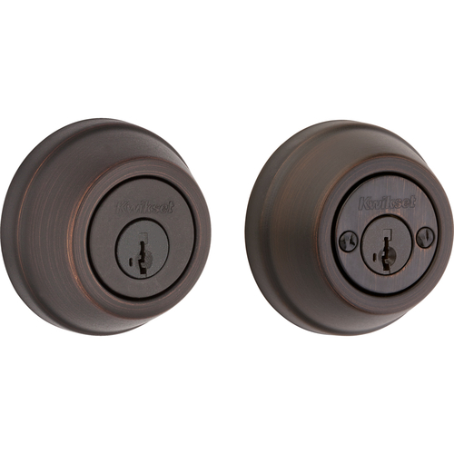 Kwikset 785-11PS.STRKP Double Cylinder SmartKey Deadbolt with 6AL Latch STRKP Strikes, Venetian Bronze