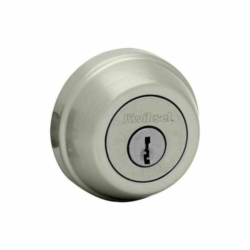 Kwikset 785-15.STRKP Double Cylinder Deadbolt with 6AL Latch STRKP Strikes - Satin Nickel