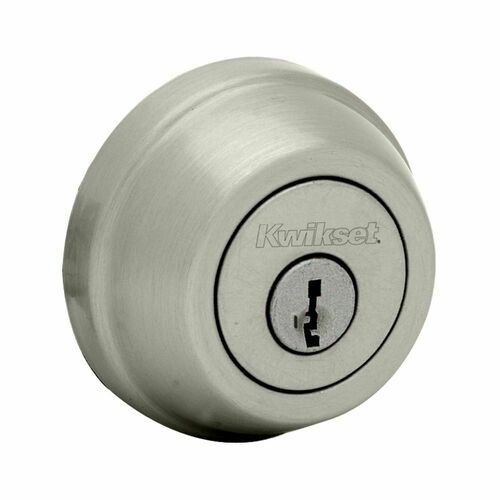 Kwikset 785-15S.STRKP Double Cylinder SmartKey Deadbolt with 6AL Latch STRKP Satin Nickel