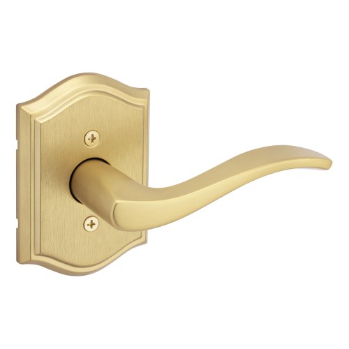 Kwikset 788SELARTLH-4 Left Hand Sedona Lever with Capetown Rose Half Dummy, Satin Brass Finish