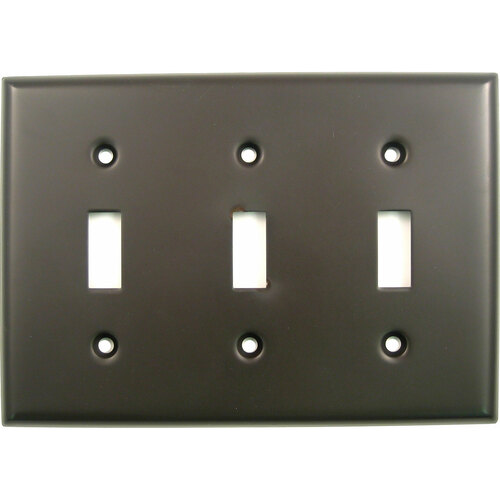Rusticware 789ORB Triple Toggle Switch Plate - Oil Rubbed Bronze Finish