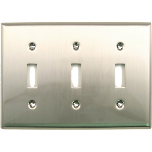 Rusticware 789SN Satin Nickel Triple Toggle Switch Plate