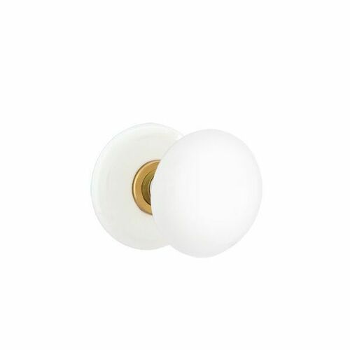 Emtek 8040IWUS7 Ice White Porcelain Privacy Knob, 2-3/8