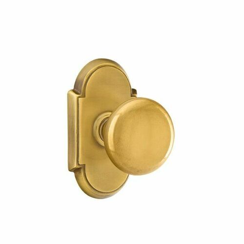 Emtek 8058PUS7 Providence Dummy Knob Pair with 8 Rose, Antique Brass, 1-1/4