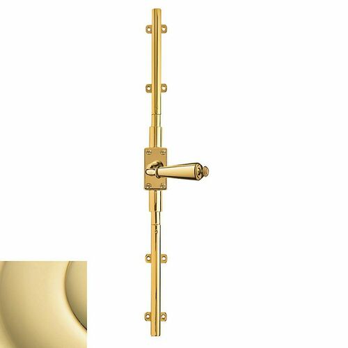 Baldwin 8105031L8LK Left Hand 8' Cremone Bolt Knob, Unlacquered Brass Finish