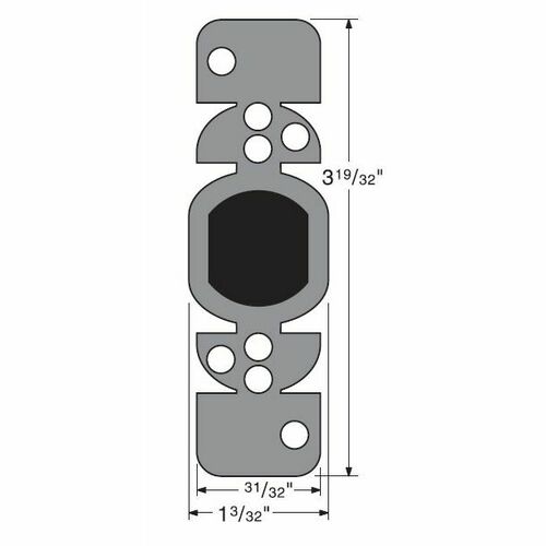 Kwikset 81640-003 Universal Plastic Strike Box for Deadbolt Strikes