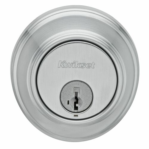 Kwikset 817-26DS UL Key Control SmartKey Deadbolt with RCAL Latch RCS Strike, Satin Chrome