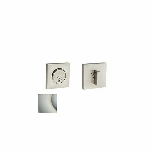 Baldwin 8220056 Contemporary Square Single Cylinder Deadbolt - Satin Nickel Finish