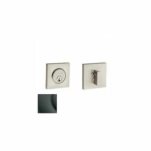 Baldwin 8220102 Contemporary Square Single Cylinder Deadbolt - Oil Rubbed Bronze Finish