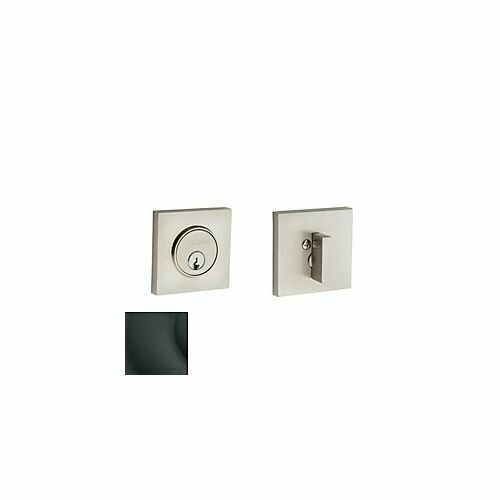 Baldwin 8220190 Contemporary Square Single Cylinder Deadbolt - Satin Black Finish
