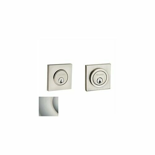 Baldwin 8221056 Contemporary Square Double Cylinder Deadbolt - Satin Nickel Finish