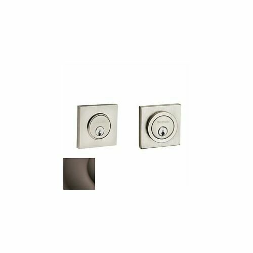 Baldwin 8221112 Contemporary Square Double Cylinder Deadbolt - Venetian Bronze Finish