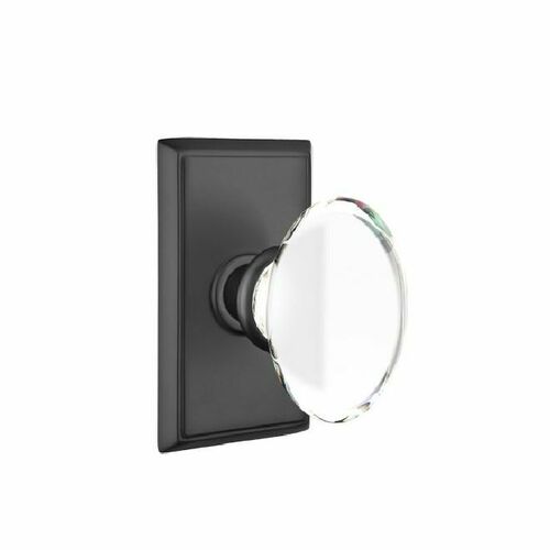 Emtek 8221HTUS19 Hampton Crystal Privacy Knob, 2-3/8