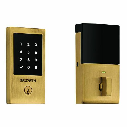 Baldwin 8225060ZW Z-Wave Minneapolis Touchscreen Deadbolt, Schlage C Keyway, Satin Brass